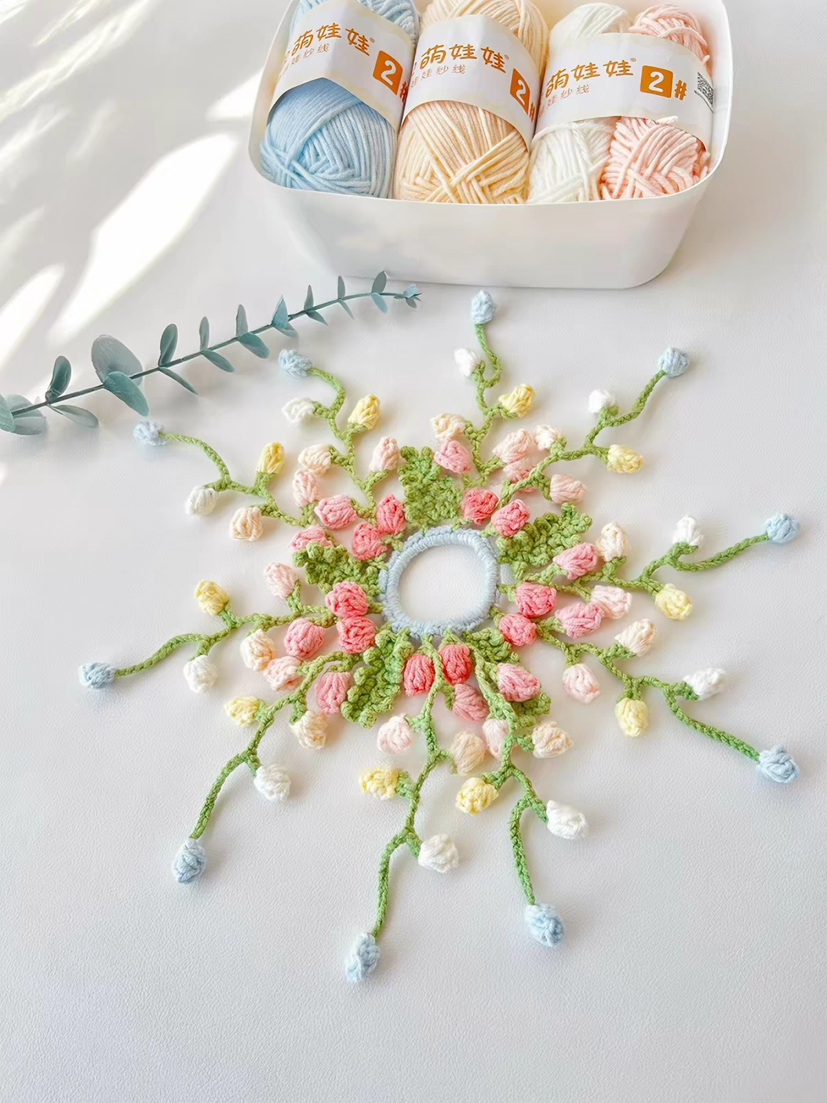 Handmade crochet scrunchie color options for everyday hair styling